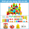 Đồ chơi xây dựng - D&O - XDG1 - 100 khối gỗ nhiều màu