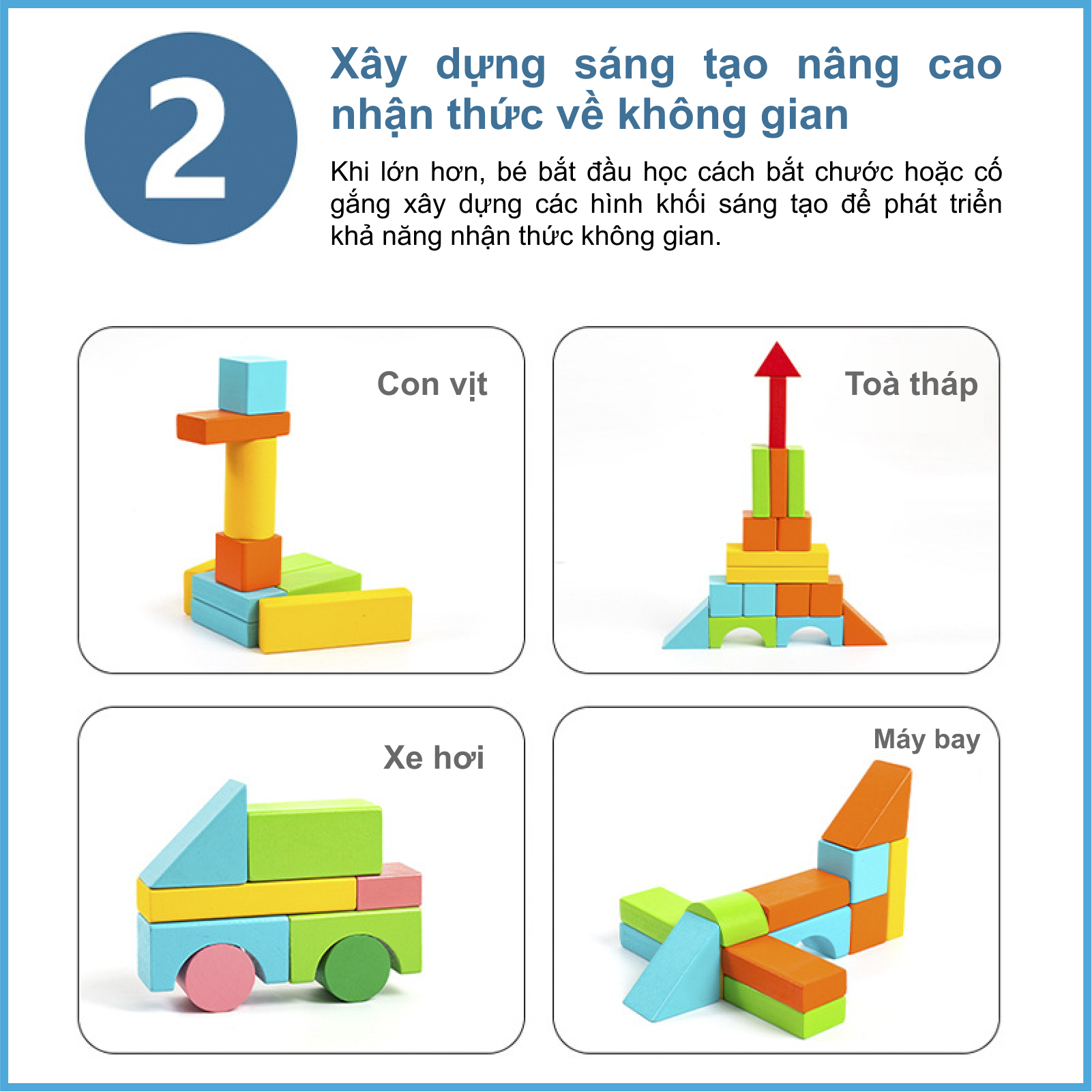 do-choi-go Đồ chơi xây dựng - D&O - XDG1 - 100 khối gỗ nhiều màu