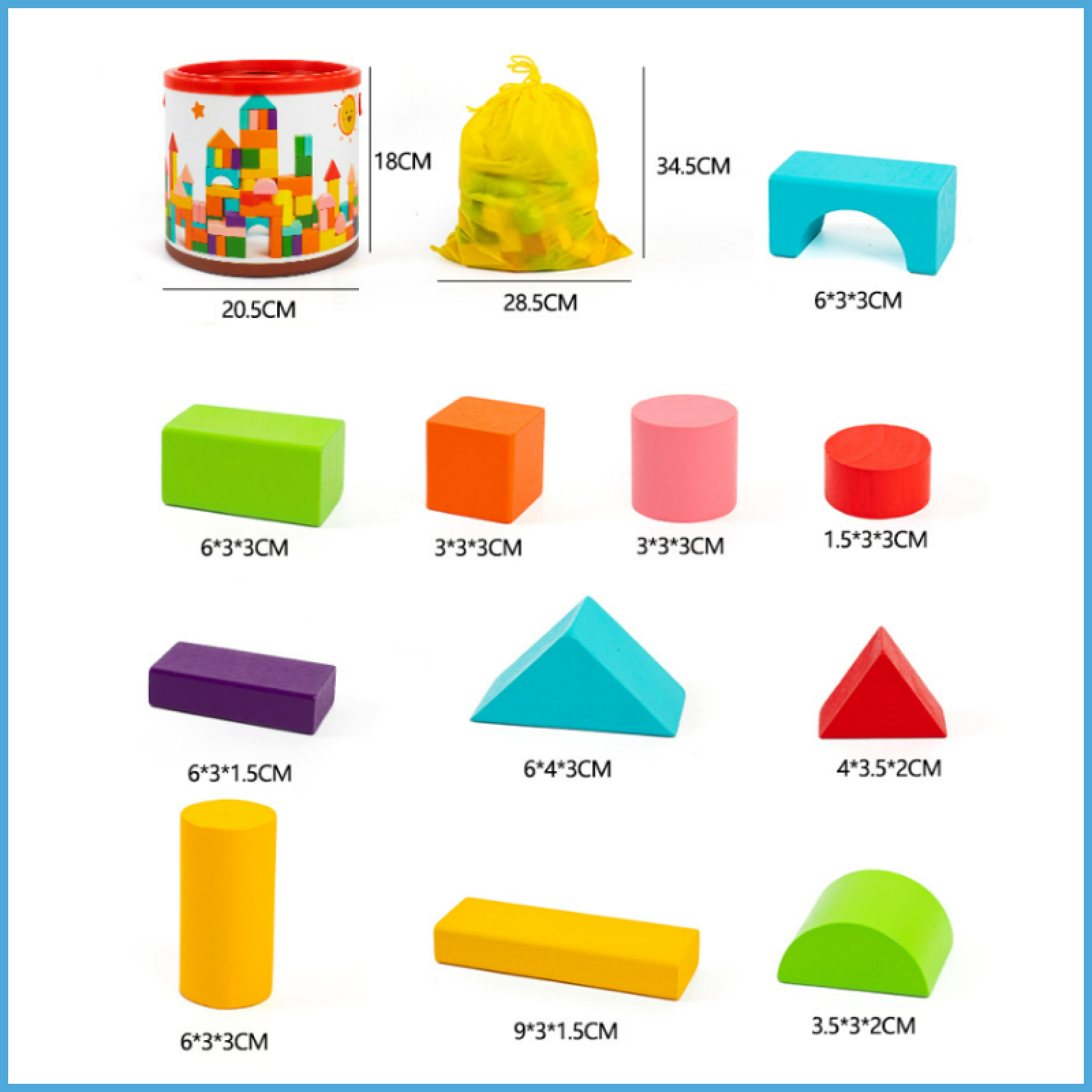 do-choi-go Đồ chơi xây dựng - D&O - XDG1 - 100 khối gỗ nhiều màu