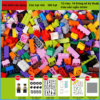 Đồ chơi lắp ráp, lego - D&O - LG1 - 500 hạt nhựa nhiều màu