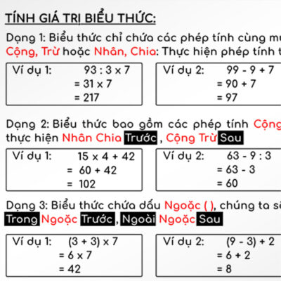 Tính Giá Trị Biểu Thức