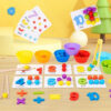 Gỗ Montessori Toán Đồ Chơi Kẹp Hạt